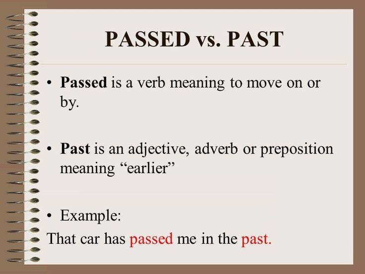 passed vs past