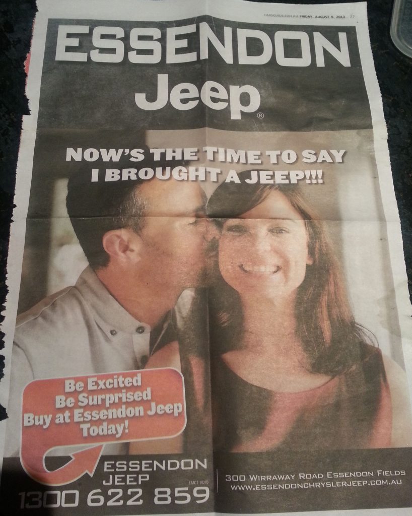 Jeep fail advertisement