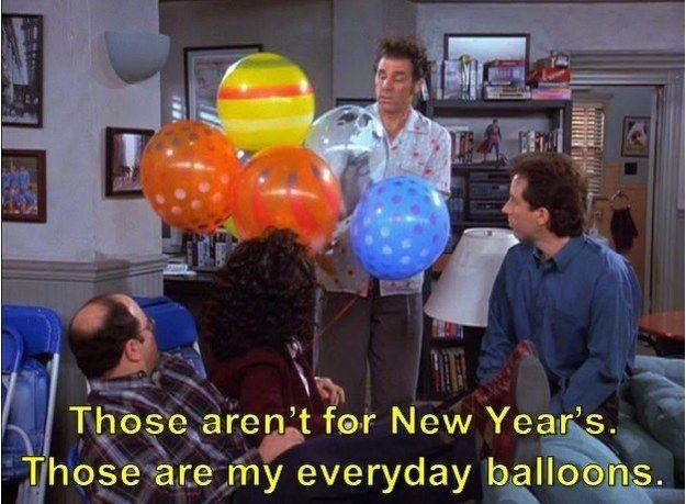 Seinfeld: Kramer with his everyday balloons