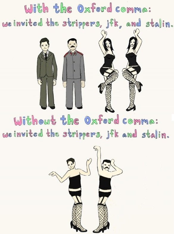 Oxford comma example