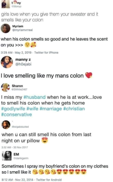 Getting confused between colon and cologne